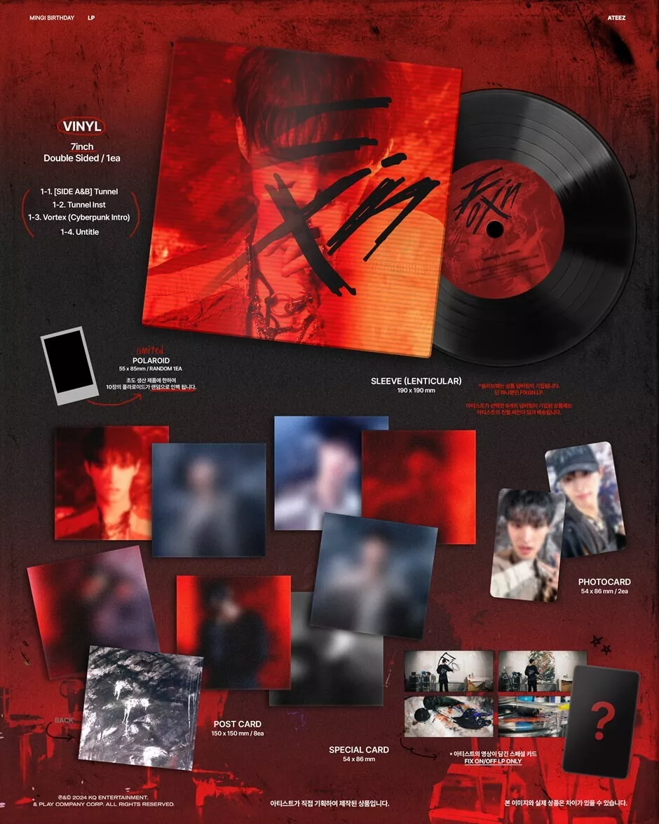 ATEEZ MINGI - FIX ON/OFF HBD VINYL/LP