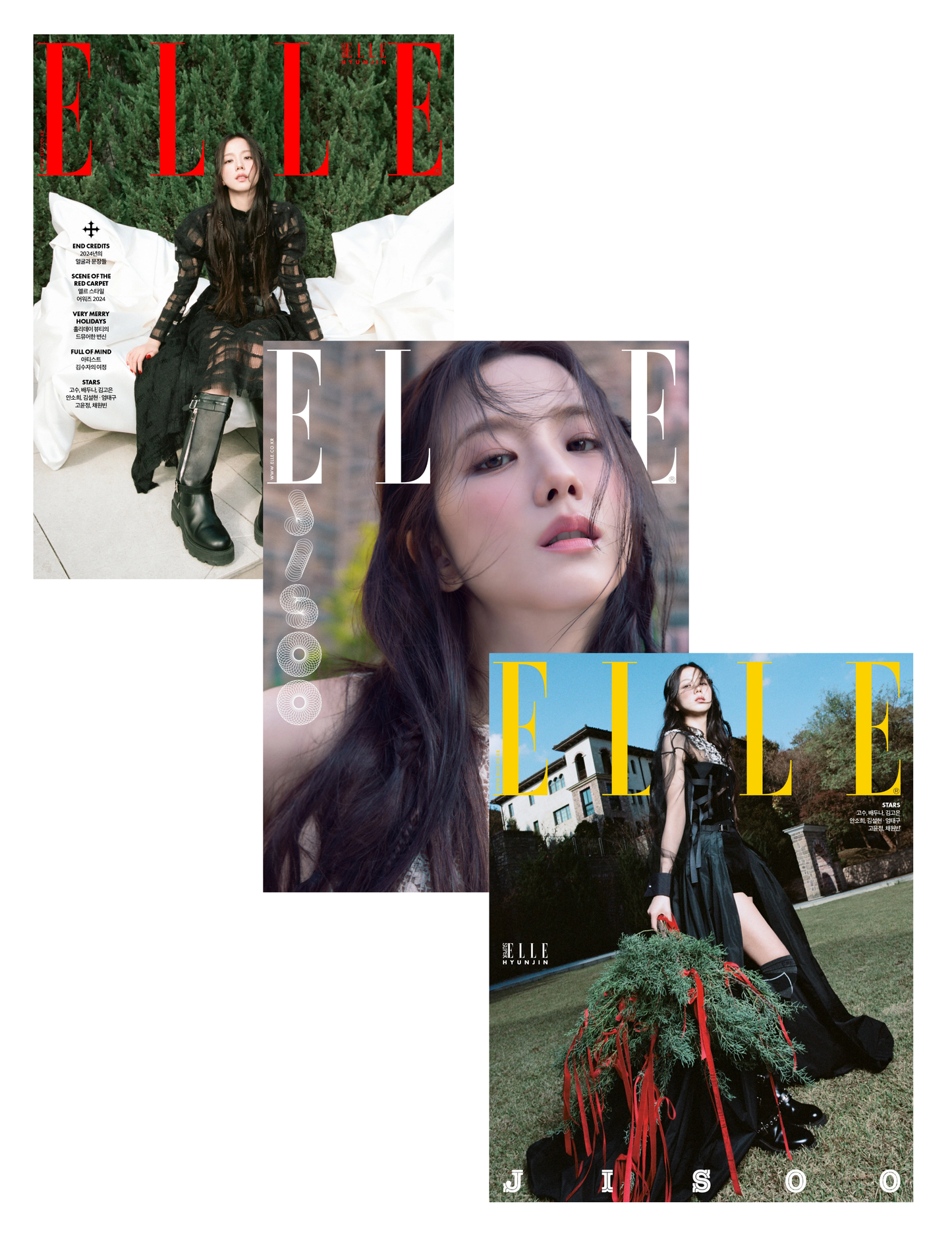 ELLE KOREA MAGAZINE 2024.12 (COVER: BLACKPINK JISOO FEAT. SKZ HYUNJIN)