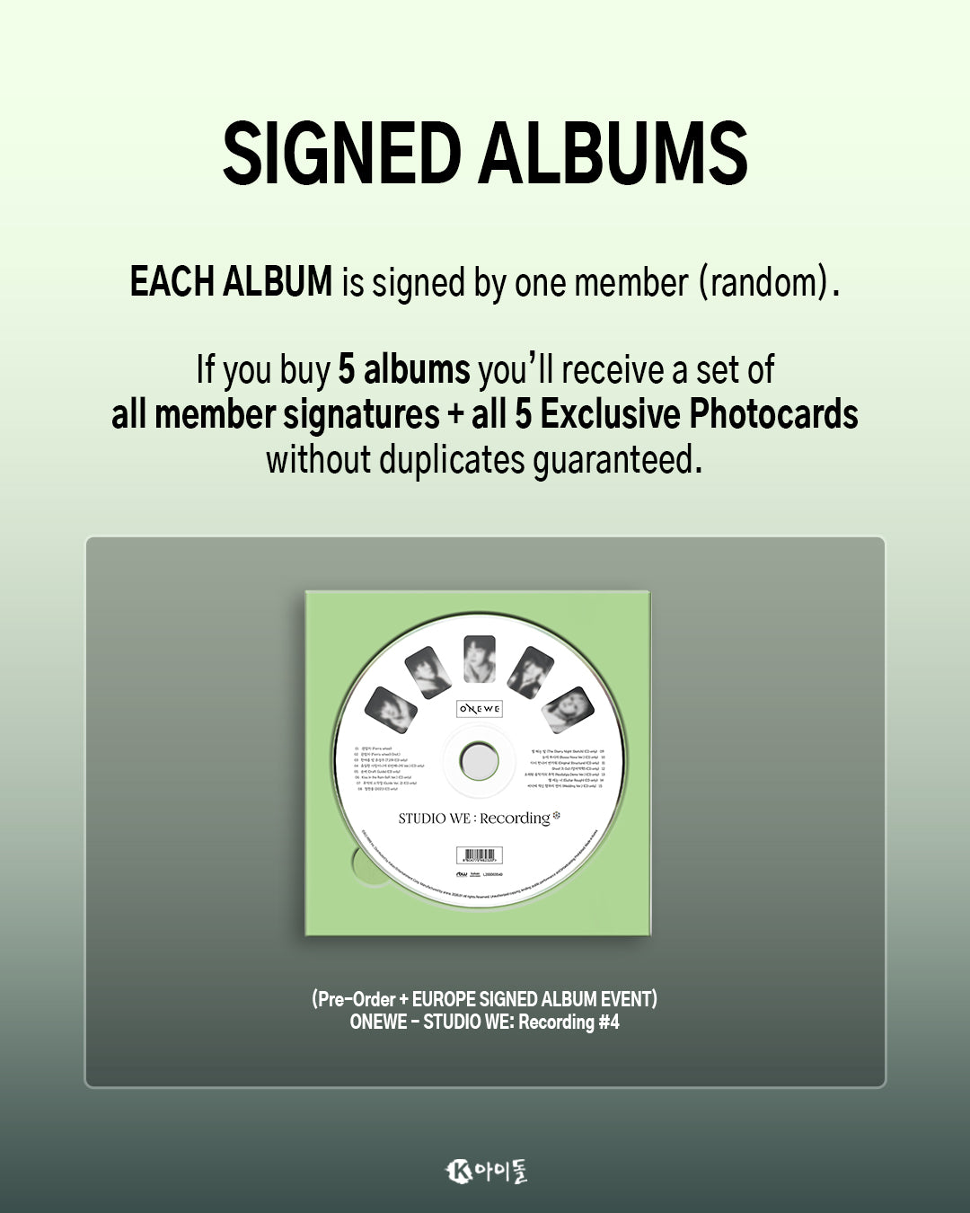 *PRE-ORDER* [EUROPE LUCKY DRAW/SIGNED EVENT] ONEWE - STUDIO WE : Recording #4 (4th Demo Album)