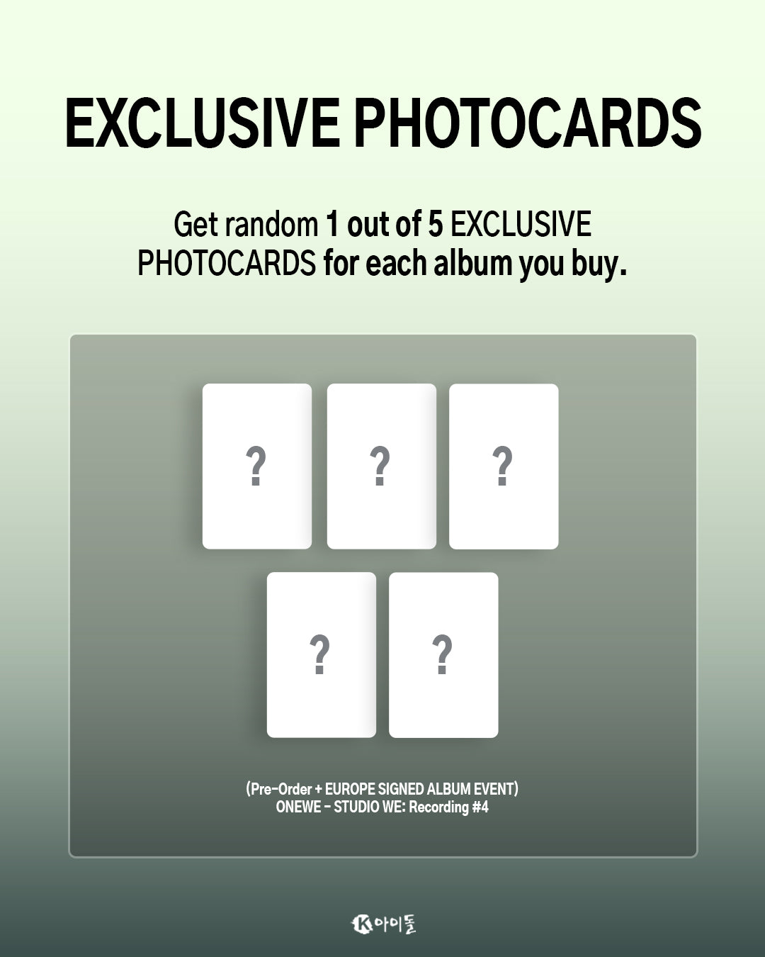 *PRE-ORDER* [EUROPE LUCKY DRAW/SIGNED EVENT] ONEWE - STUDIO WE : Recording #4 (4th Demo Album)