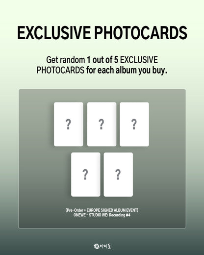 *PRE-ORDER* [EUROPE LUCKY DRAW/SIGNED EVENT] ONEWE - STUDIO WE : Recording #4 (4th Demo Album)