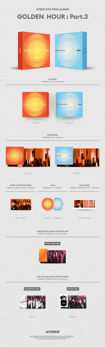 [SIGNED] ATEEZ - Golden Hour : Pt.3 [hello82 Exclusive]