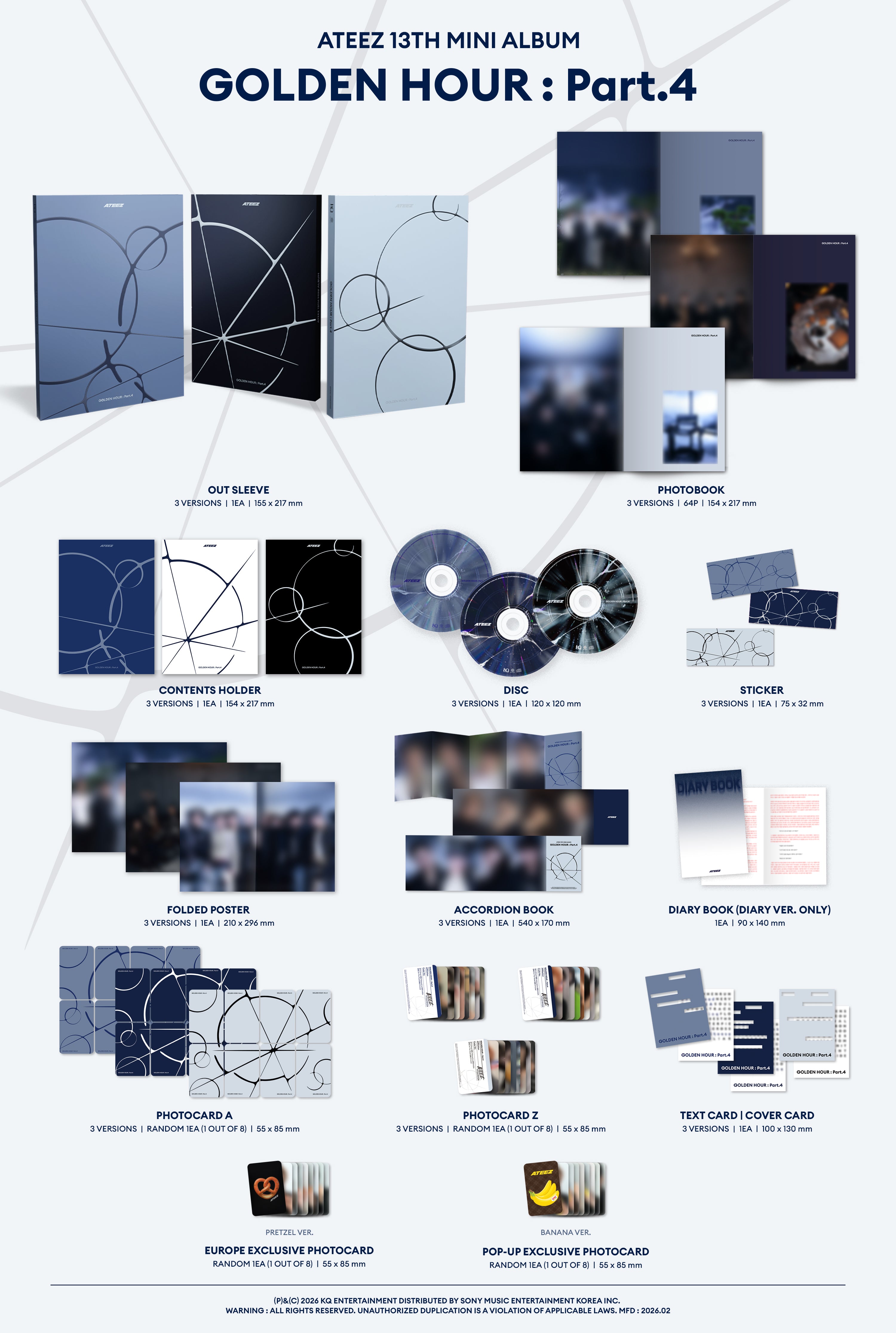 ATEEZ GH PT.4 hello82 直筆サイン入り CD ジョンホ ATEEZ - GOLDEN HOUR : Part.4 Álbum Oficial Importado