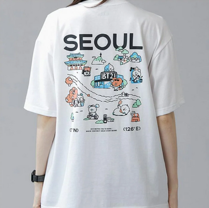 BT21 - Seoul Edition T-Shirt [Ver 01: White]