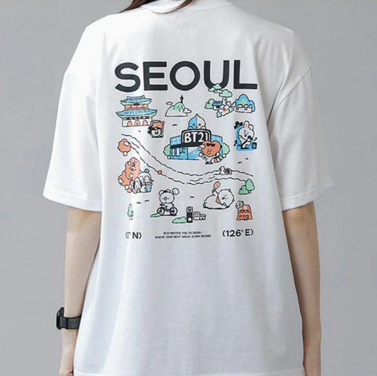BT21 - Seoul Edition T-Shirt [Ver 01: White]