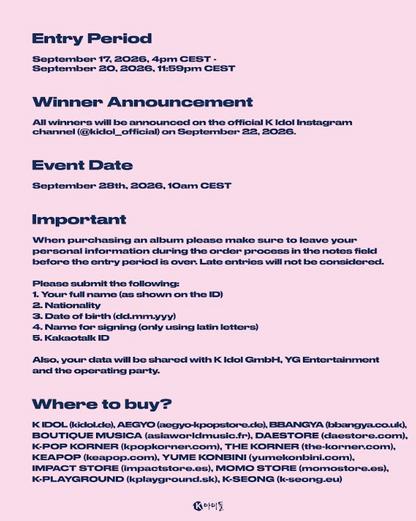 *PRE-ORDER* [1:1 VIDEO CALL EVENT/LUCKY DRAW/SIGNED] BABYMONSTER - CHOOM (3rd Mini Album)