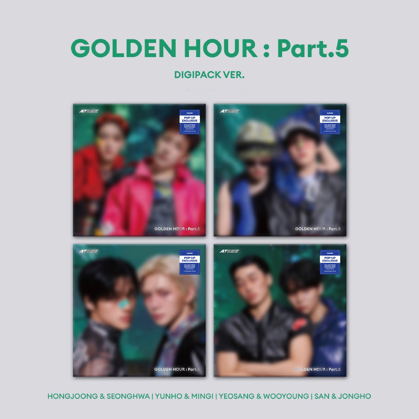 *PRE-ORDER* ATEEZ - Golden Hour Pt. 5 (Digipack Unit Ver.) [Europe Pop-Up Exclusive]