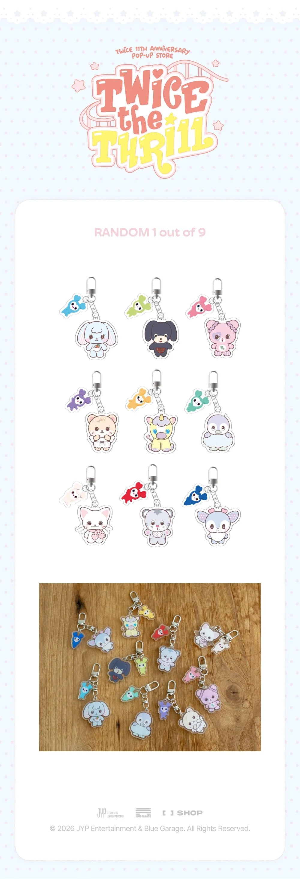 *PRE-ORDER* TWICE - [TWICE THE THRILL POP-UP MD] Secret Acrylic Keyring