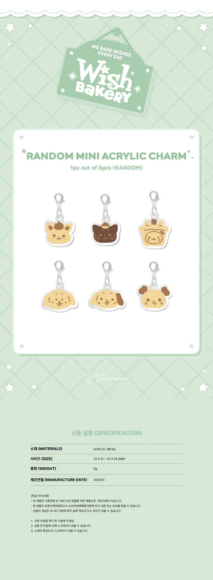 *PRE-ORDER* NCT WISH - [WISH BAKERY 2026 POP-UP OFFICIAL MD] Random Mini Acrylic Charm
