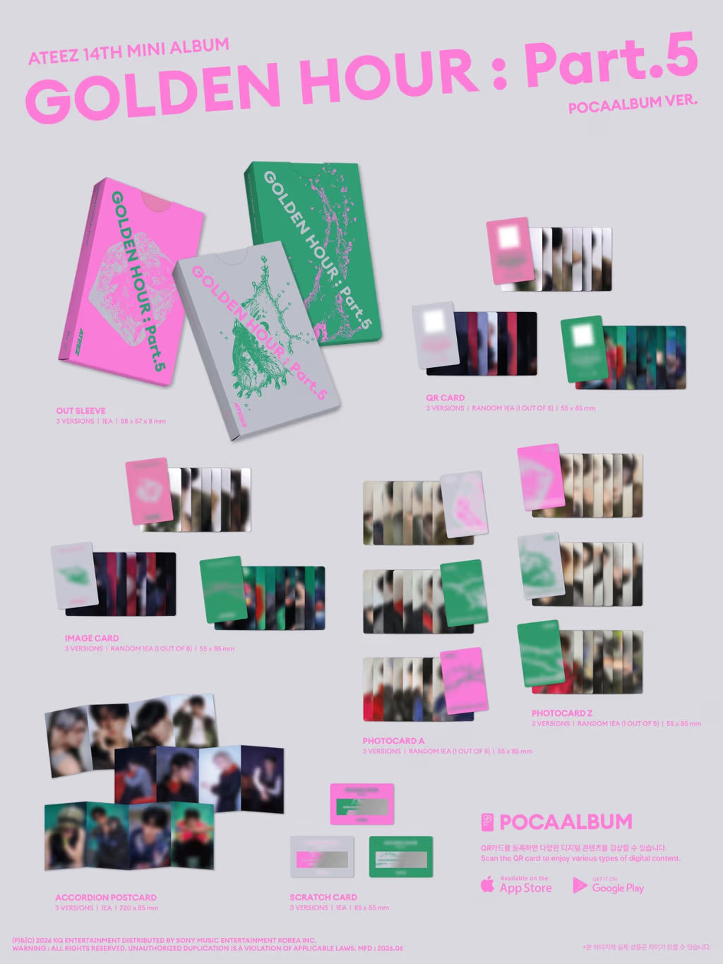 *PRE-ORDER* ATEEZ - Golden Hour Pt. 5 (Poca Ver.) + POB