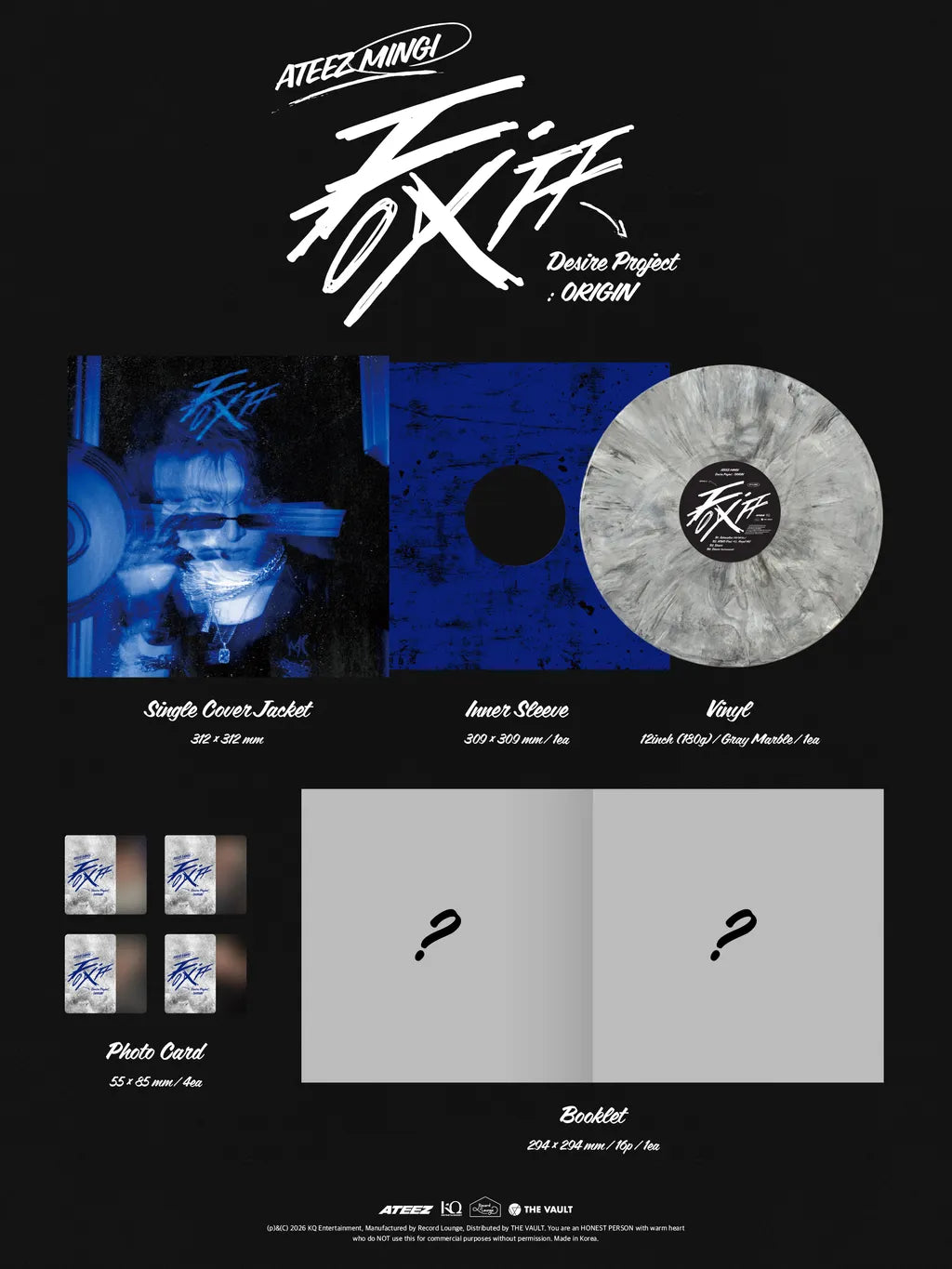ATEEZ MINGI - Fix Off Desire Project: Origin [LP/Vinyl Ver.]
