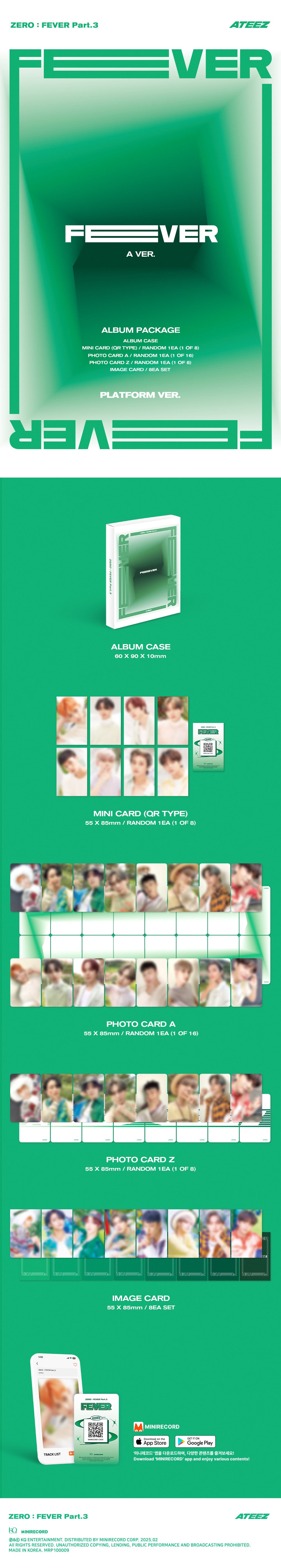 ATEEZ - ZERO: Fever Part 3 Mini Record Gift [Platform Ver.]