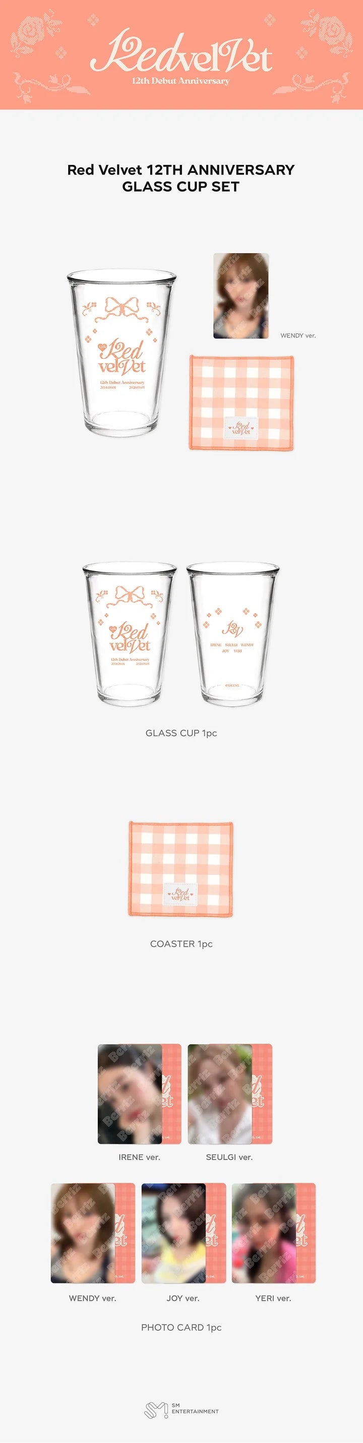 *PRE-ORDER* RED VELVET - [12th Anniversary] Glass Cup Set