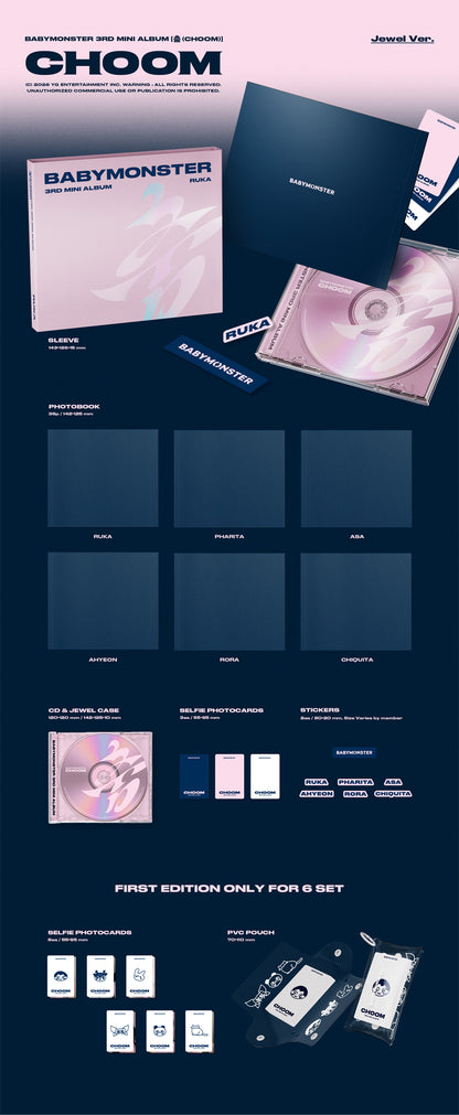 *PRE-ORDER* BABYMONSTER - Choom [Jewel Ver.] + POB