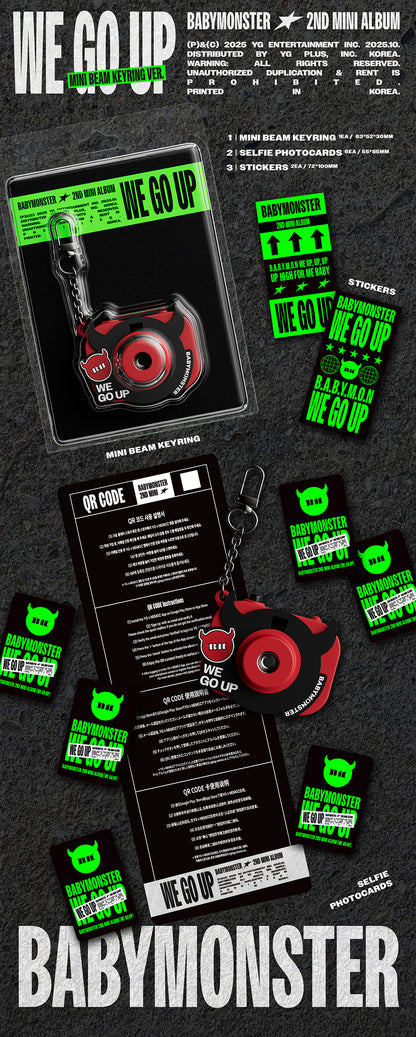 *PRE-ORDER* BABYMONSTER - We Go Up (2nd Mini Album) [Mini Beam Keyring Ver.]