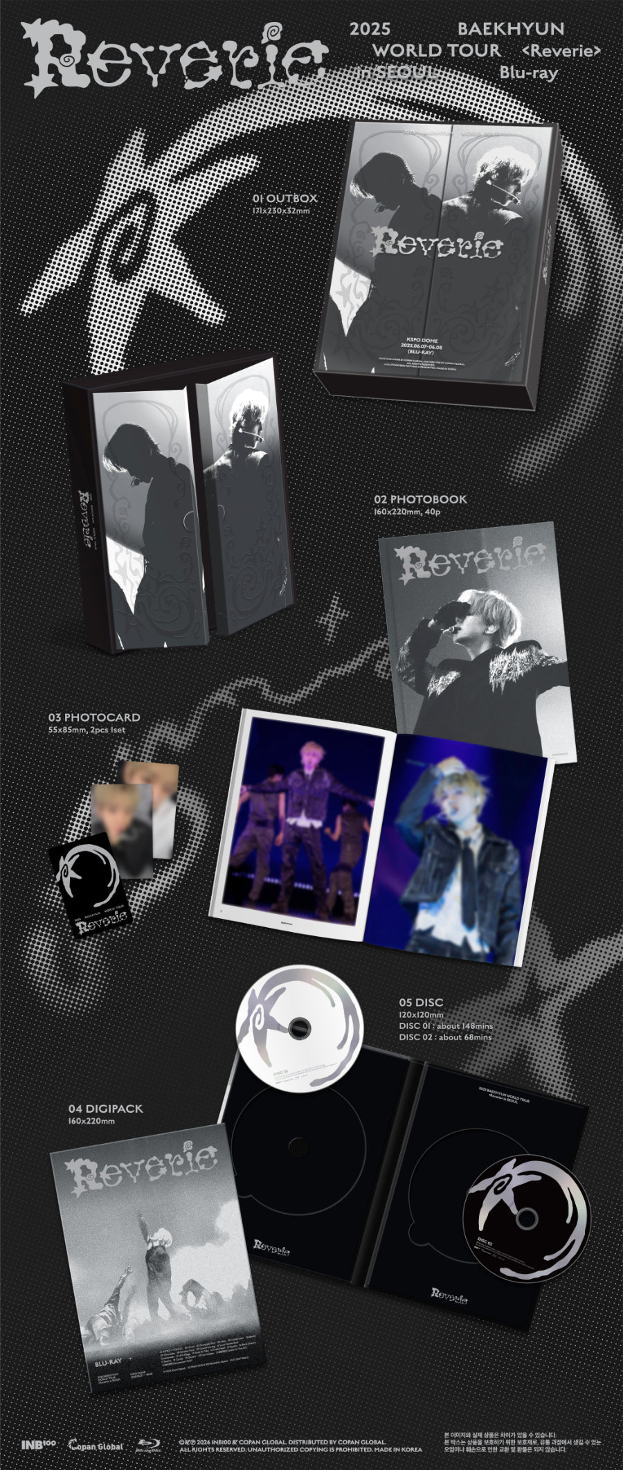 *PRE-ORDER* EXO BAEKHYUN - 2025 World Tour <Reverie> In Seoul [Blu-Ray Ver.] + POB