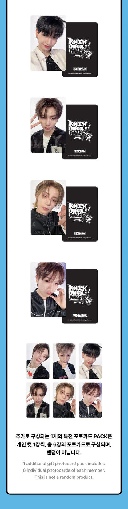 BOYNEXTDOOR - [Knock On Vol. 1 Final MD] Photocard Pack