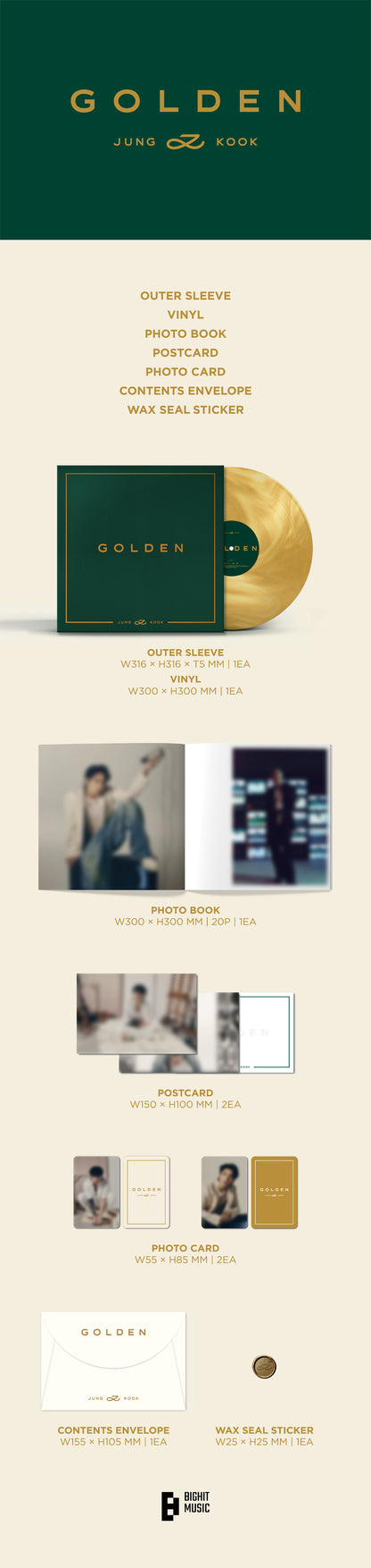 BTS JUNGKOOK - GOLDEN [LP/VINYL]