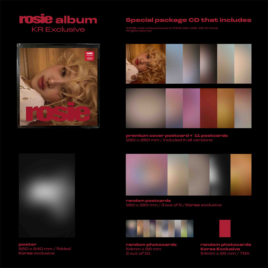 *PRE-ORDER* BLACKPINK ROSÉ - rosie (1st Studio Album) [KR Exclusive Ver.]