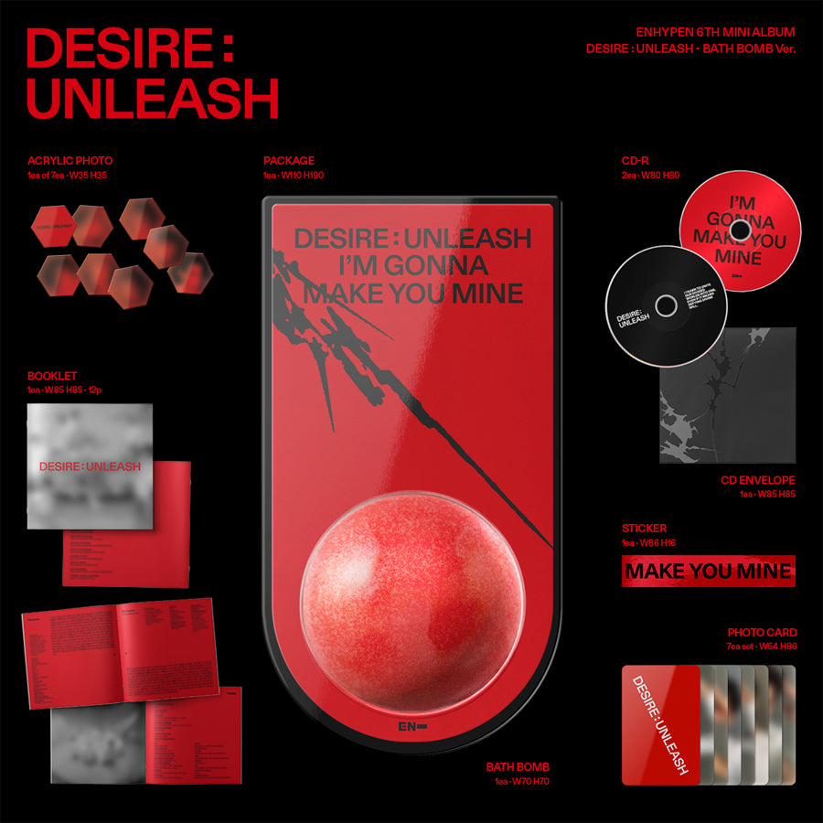 BBANGYA | ENHYPEN - DESIRE: UNLEASH (6th Mini Album) [Bath Bomb Ver.]