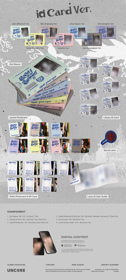 CLOSE YOUR EYES - Snowy Summer (2nd Mini Album) [ID Card Ver.]