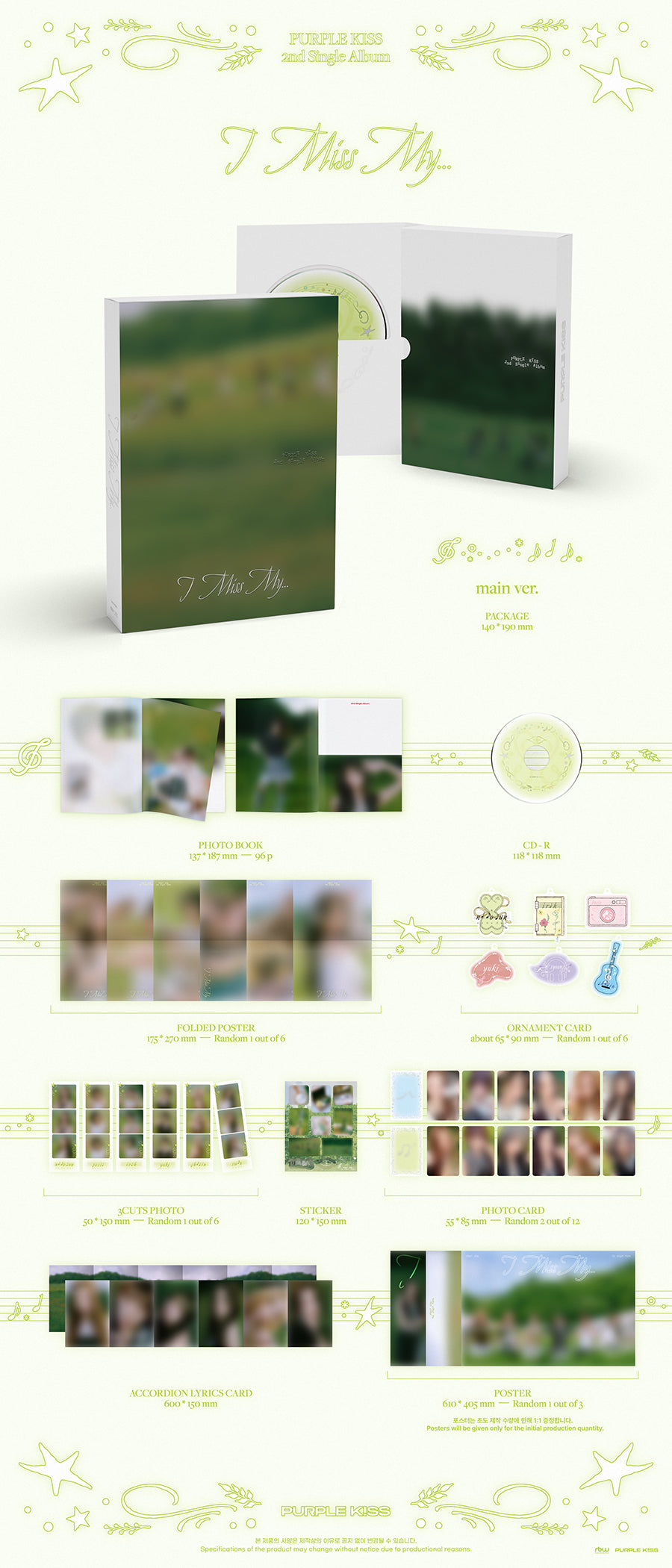 *PRE-ORDER* PURPLE KISS - I Miss My... (2nd Single Album) [Main Ver.]