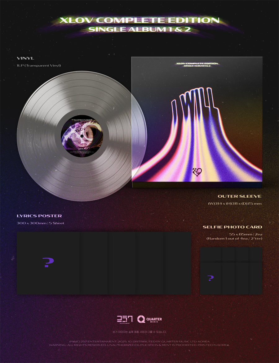 *PRE-ORDER* XLOV - I WILL (Single Album 1 & 2) [Complete Edition LP/Vinyl]