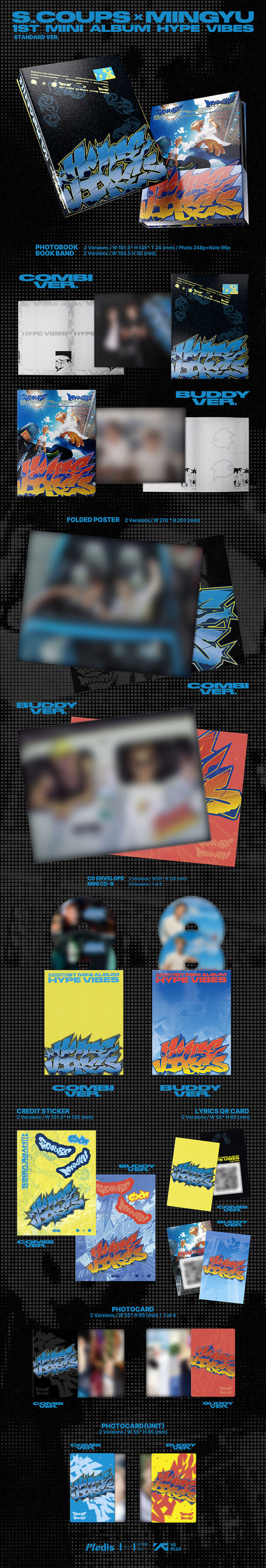 *PRE-ORDER* SEVENTEEN S.COUPS X MINGYU - HYPE VIBES (1st Mini Album) [Standard Ver.] + POB