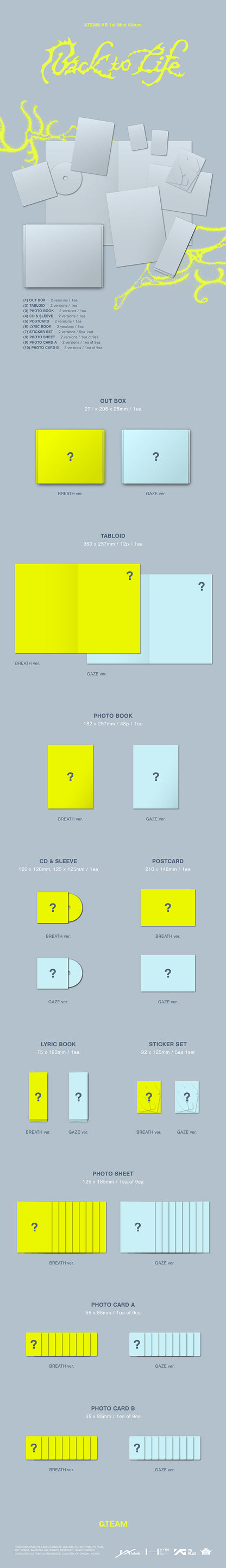 *PRE-ORDER* &TEAM - Back To Life (1st Korean Mini Album)