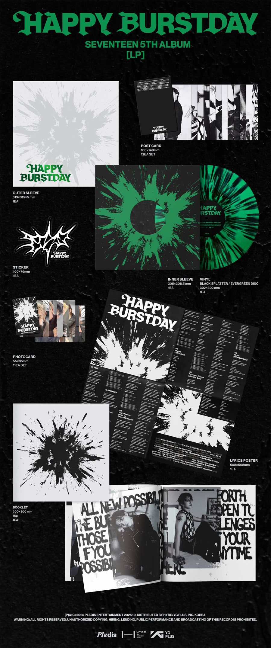 SEVENTEEN - HAPPY BURSTDAY (5th Studio Album) [Vinyl/LP Ver.]