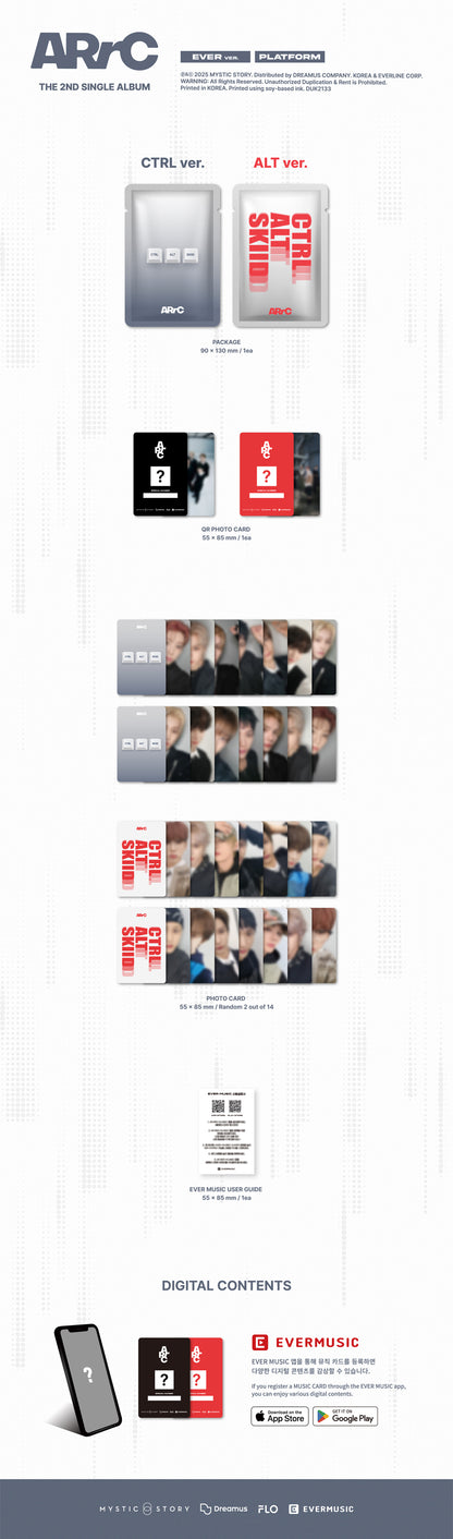 *PRE-ORDER* ARrC - CTRL+ALT+SKIID (2nd Single Album) [CTRL & ALT Ever Platform Ver.] + POB