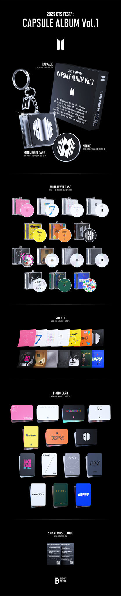 *PRE-ORDER* BTS - 2025 BTS FESTA : CAPSULE ALBUM Vol.1 [NFC Album Ver.]