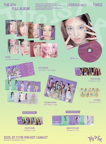 TWICE - THIS IS FOR (4th Studio Album) [Digipack Ver.]