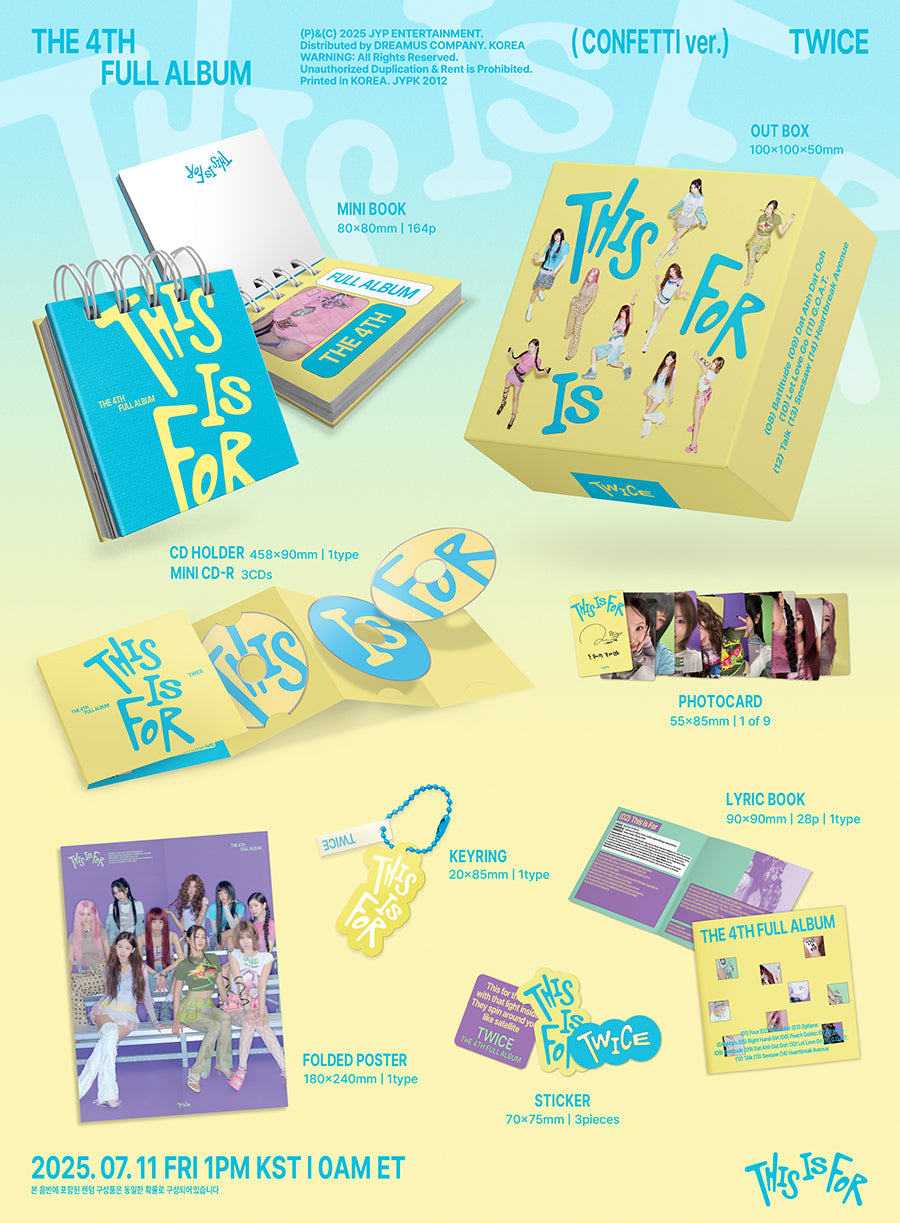 TWICE - THIS IS FOR (4th Studio Album) [Confetti Ver.]