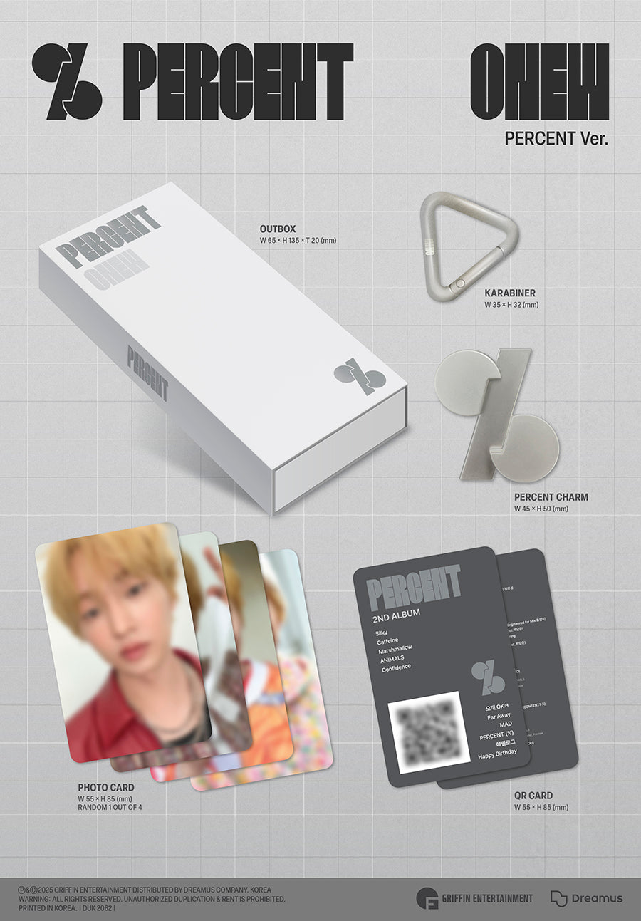 SHINEE ONEW - PERCENT (2nd Studio Album) [PERCENT Ver.]
