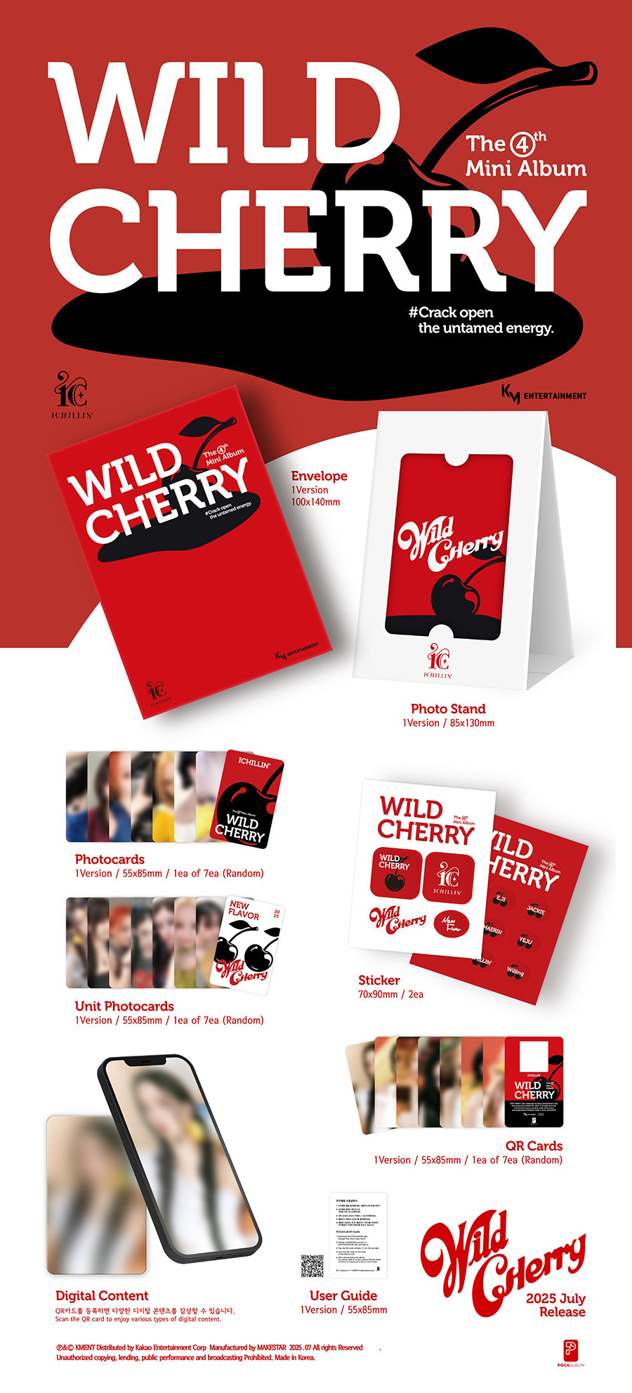 *PRE-ORDER* ICHILLIN' - Wild Cherry (4th Mini Album)