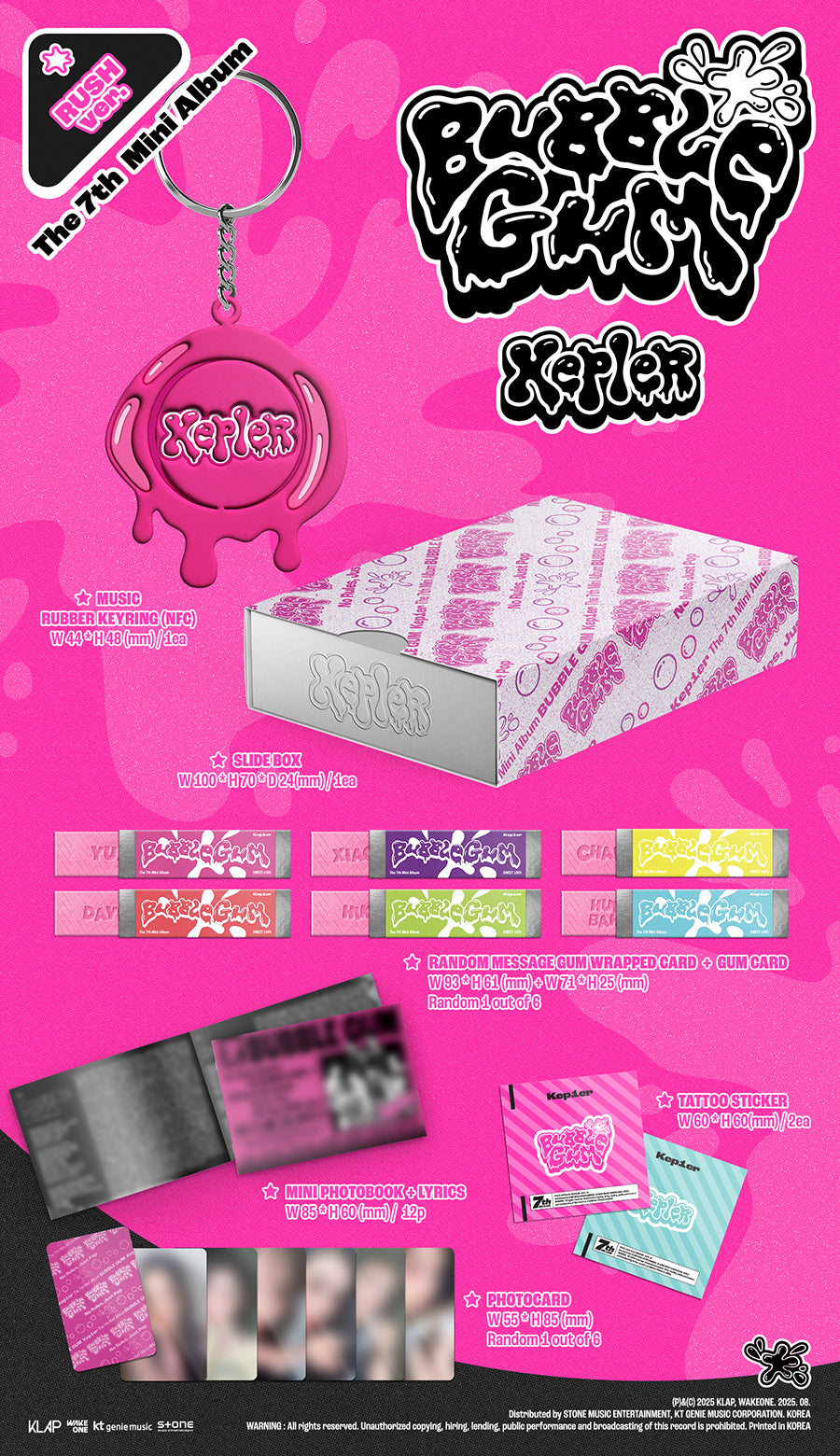 KEP1ER - BUBBLE GUM (7th Mini Album) [RUSH Ver.]