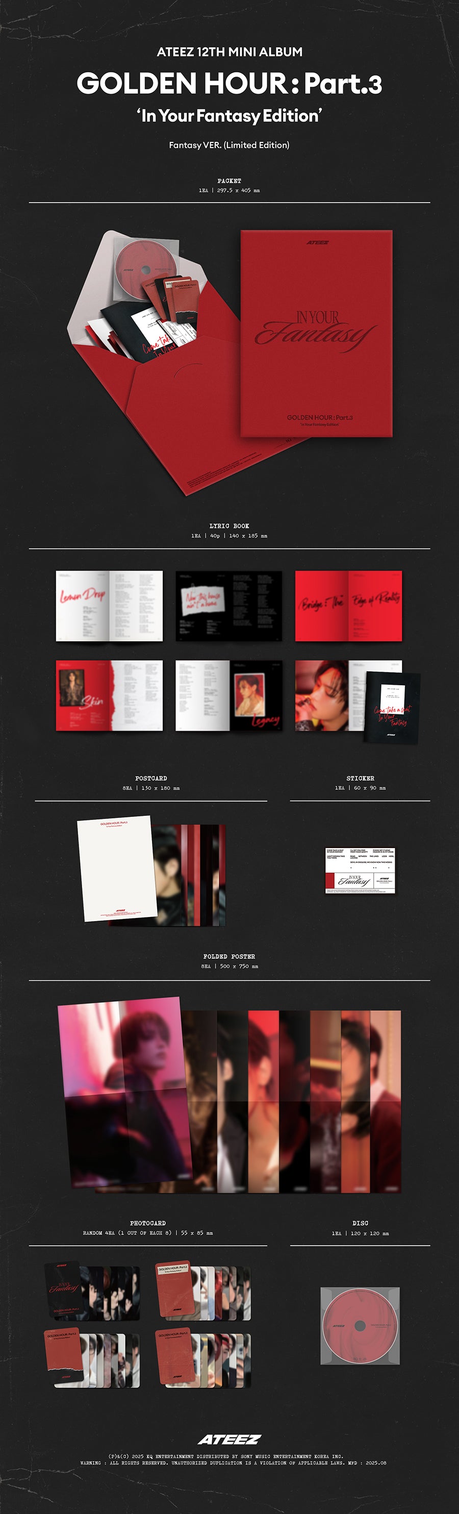 *PRE-ORDER* ATEEZ - GOLDEN HOUR : Part.3 ‘In Your Fantasy Edition’ (12th Mini Album) [Limited Edition Fantasy Ver.]
