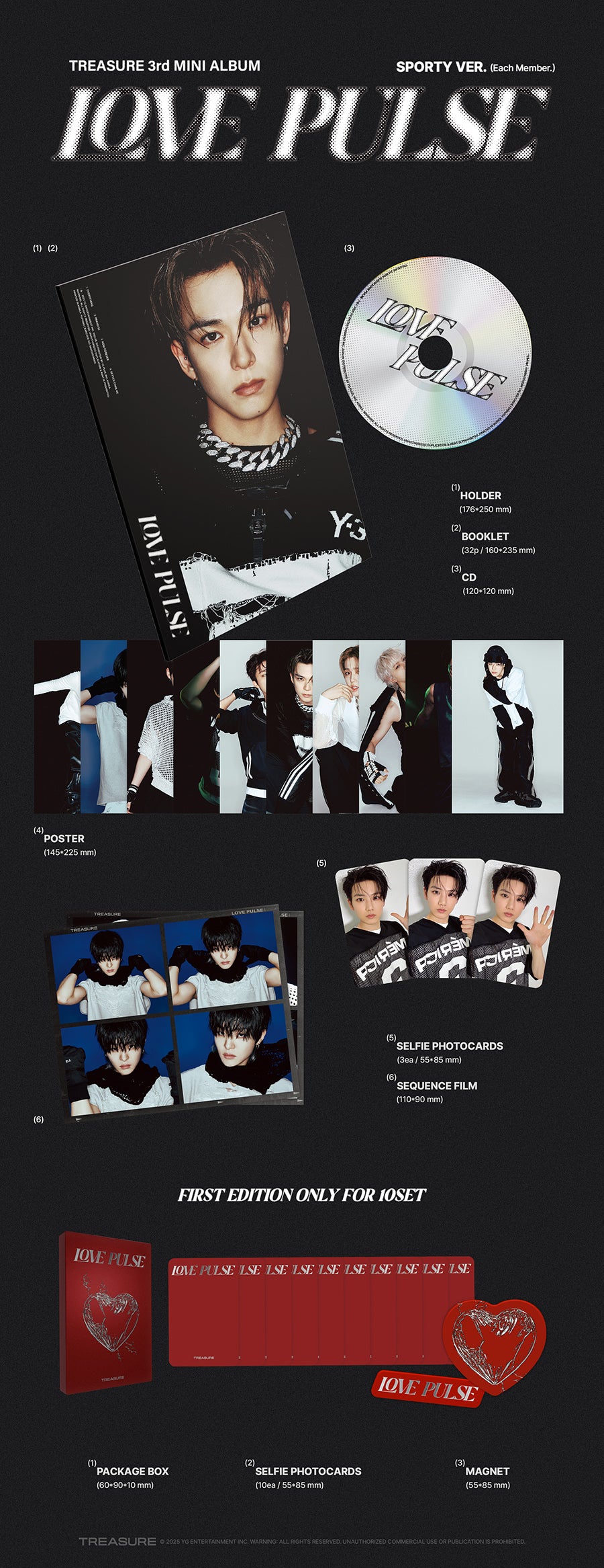 *PRE-ORDER* TREASURE - LOVE PULSE (3rd Mini Album) [Sporty Ver.]