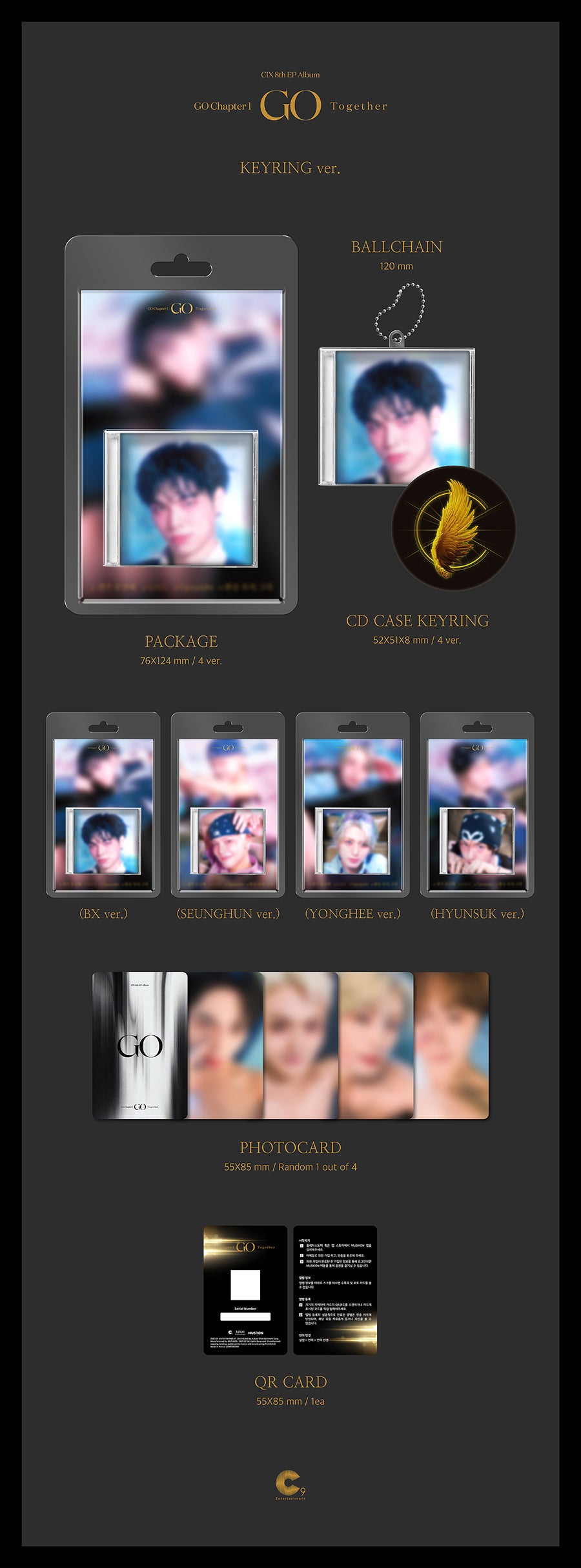 *PRE-ORDER* CIX - GO Chapter 1 : GO Together (8th Mini Album) [Keyring Ver.]