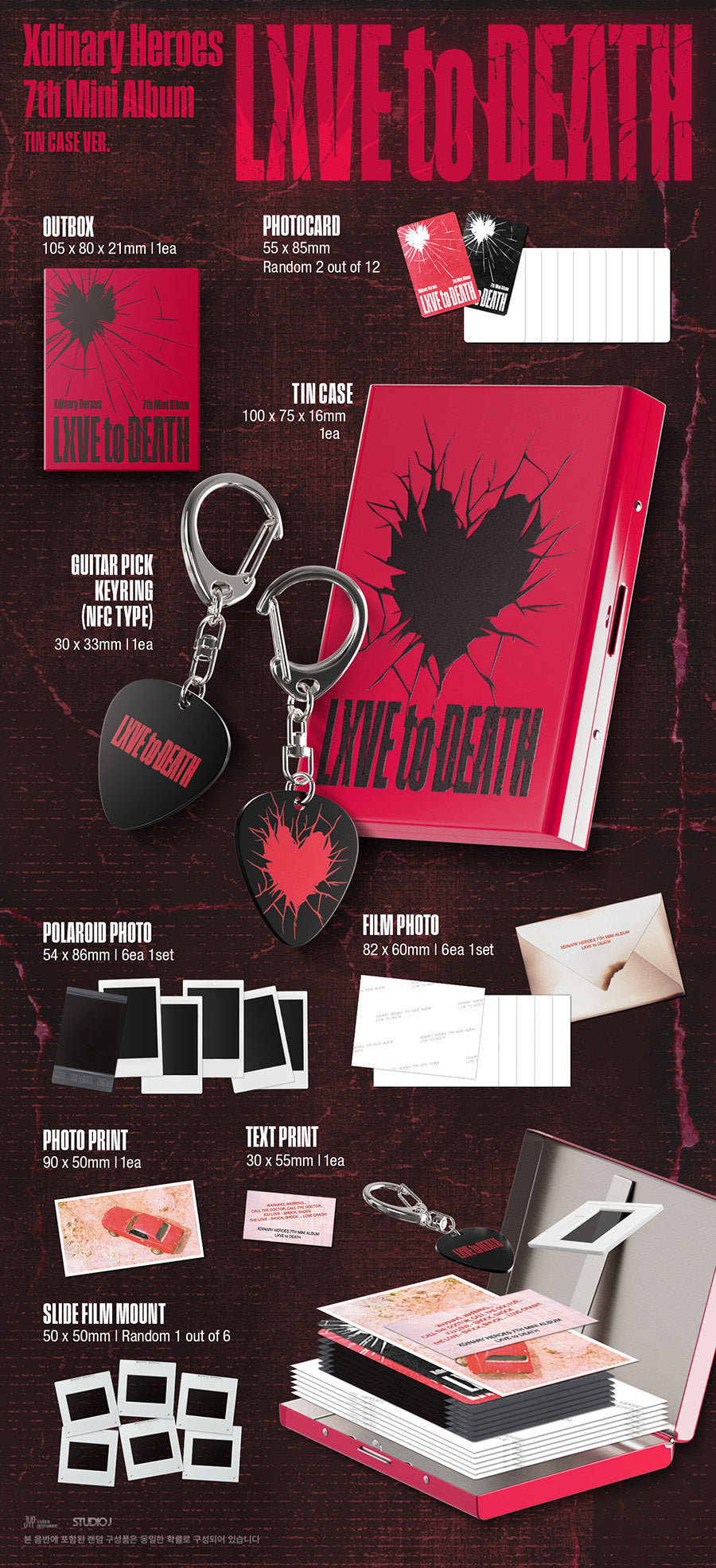 *PRE-ORDER* XDINARY HEROES - LXVE TO DEATH (7th Mini Album) [Tin Case Ver.] + POB
