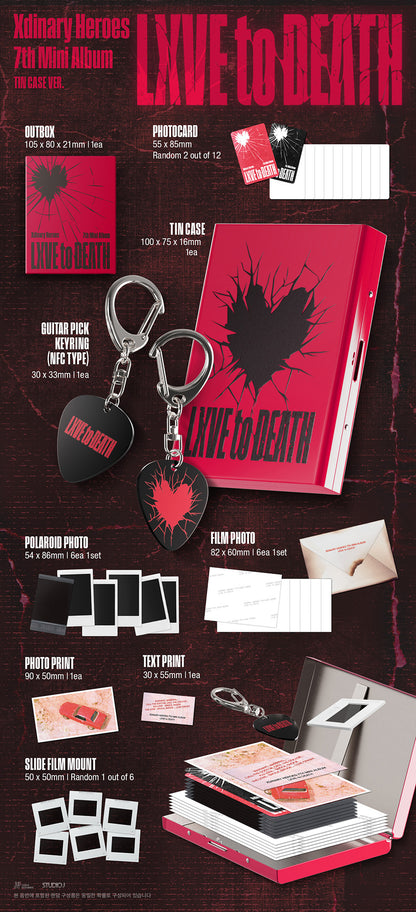 *PRE-ORDER* XDINARY HEROES - LXVE TO DEATH (7th Mini Album) [Tin Case Ver.] + POB