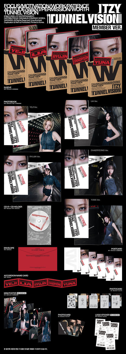 ITZY - TUNNEL VISION (11th Mini Album) [Member Ver.]