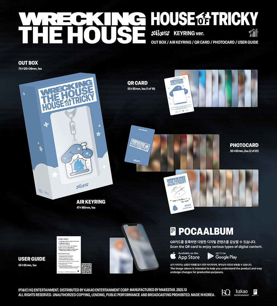 XIKERS - HOUSE OF TRICKY : WRECKING THE HOUSE (6th Mini Album) [Keyring Ver.]