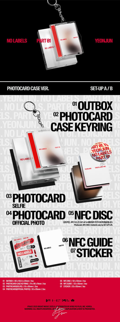 *PRE-ORDER* TXT YEONJUN - NO LABELS: PART 01 (1st Mini Album) [Photocard Case Ver.]