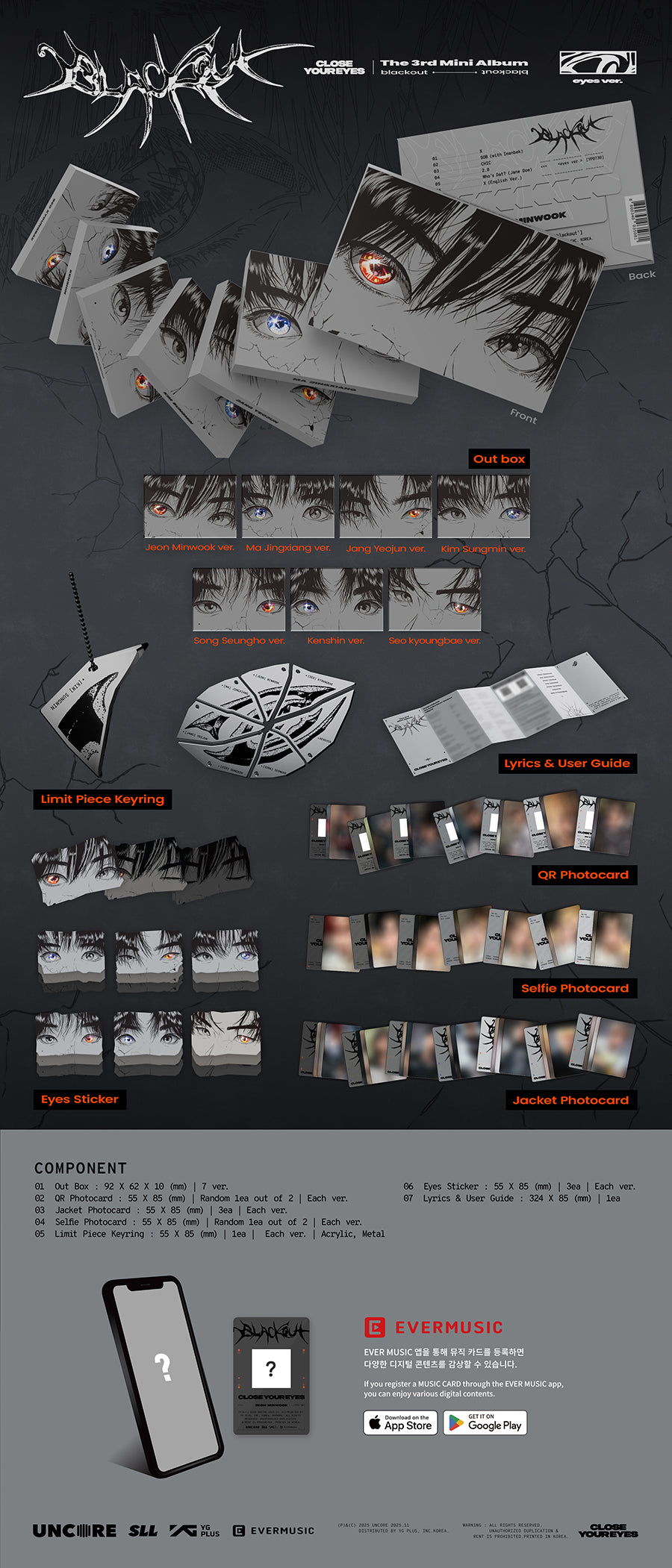 CLOSE YOUR EYES - blackout (3rd Mini Album) [eyes Ver.]