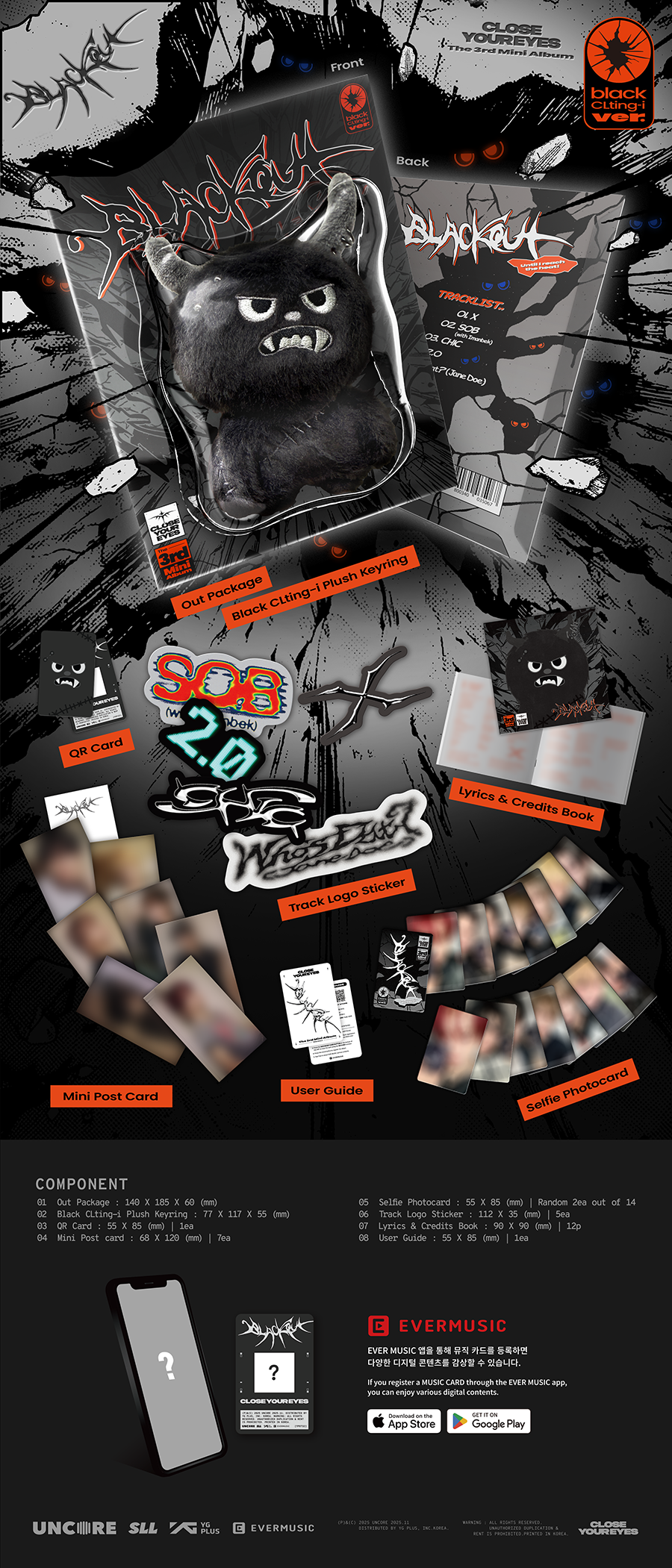 *PRE-ORDER* CLOSE YOUR EYES - blackout (3rd Mini Album) [Black CLting-i Ver.]