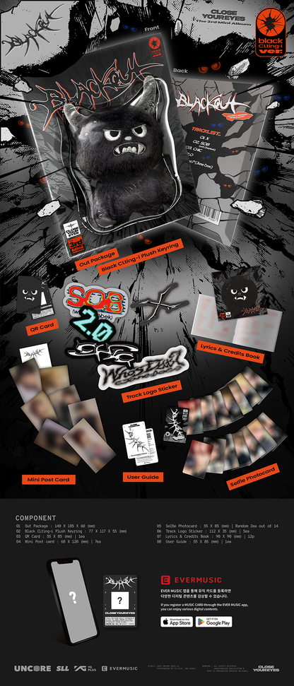 *PRE-ORDER* CLOSE YOUR EYES - blackout (3rd Mini Album) [Black CLting-i Ver.]