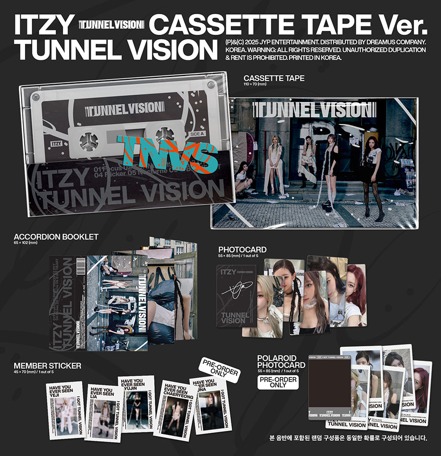 ITZY - TUNNEL VISION (11th Mini Album) [Cassette Tape Ver.]