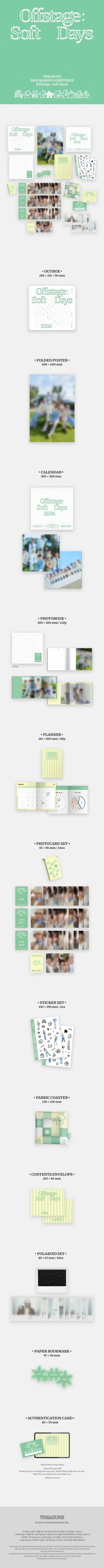 *PRE-ORDER* TREASURE - 'Offstage : Soft Days' 2026 Season's Greetings [Full Package]